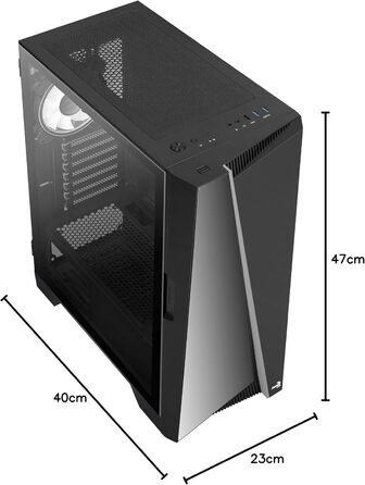 Корпус Aerocool Mirage ARGB ATX Mid Tower: скляна панель, 2 RGB вентилятори, чорний