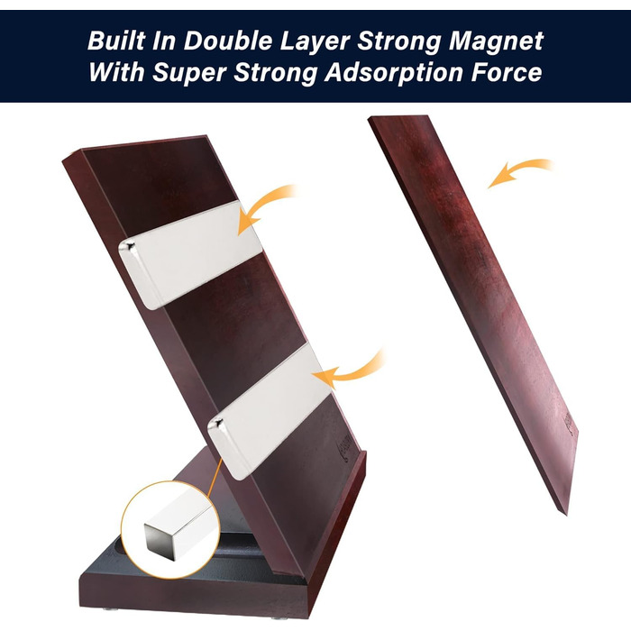 Набір кухонних ножів Hoablorn 15 предметів з блоком: високоякісний набір ножів з дерев'яним блоком, ідеальний для дому та як подарунок