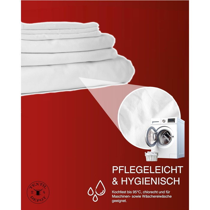 Texpot fitted sheet 240 x 300 cm, smooth white, 100% cotton, without elastic, also suitable for crafting and painting.