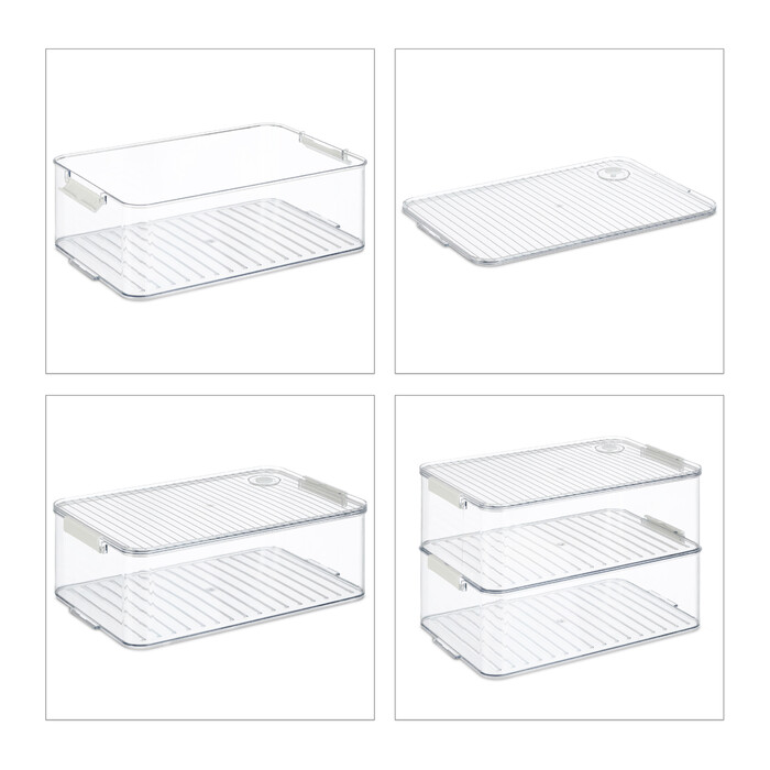 Relaxdays Refrigerator Organizer 2-Piece Set