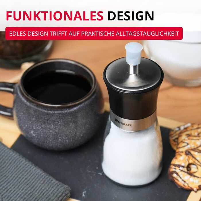 Дозатор для цукру Westmark Blacky, 190 мл, скло/нержавіюча сталь/пластик