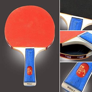 Набір для пінг-понгу (5 шт.): 2 ракетки та 3 м'ячі - для гри вдома, на природі, в подорожах та тренуваннях. Чорний та червоний колір.