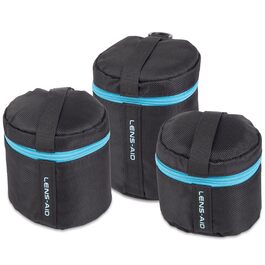 Захисні чохли для об'єктивів Lens-Aid (3 шт. - XXS, XS, S) - товста підкладка, ремінець на пояс