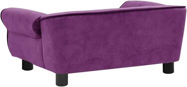 Софа для собак VidaXL, 72x45x30 см, плюшеве ліжко для собак/кішок, фіолетовий