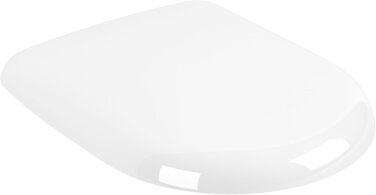 Сидіння для унітаза Villeroy & Boch O.novo D-подібне з мікроліфтом (SoftClose), Duroplast, білий глянець (Alpin)