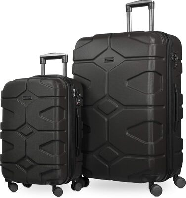 Набір валіз X-Kölln (S, L) - 2 шт. Чорний матовий, з TSA замком. Валіза-трольлей, Rollkoffer, валіза для подорожей
