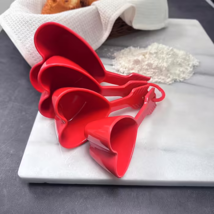 Набір мірних склянок і ложок Supreme Housewares у формі серця для кухні, вечірок, весіль, дня народження, Валентина та щоденного використання