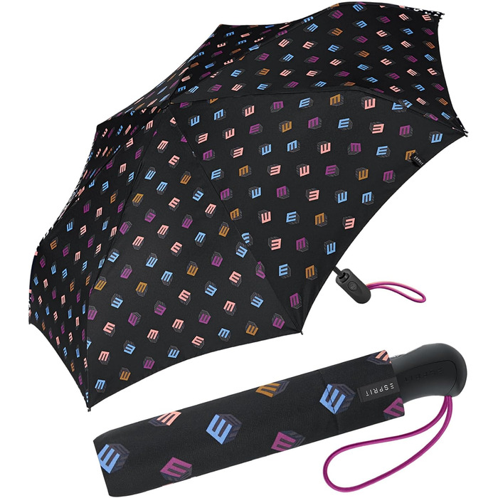 Жіноча парасолька ESPRIT Easymatic з автоматичним відкриванням - Butterfly kiss (чорний)