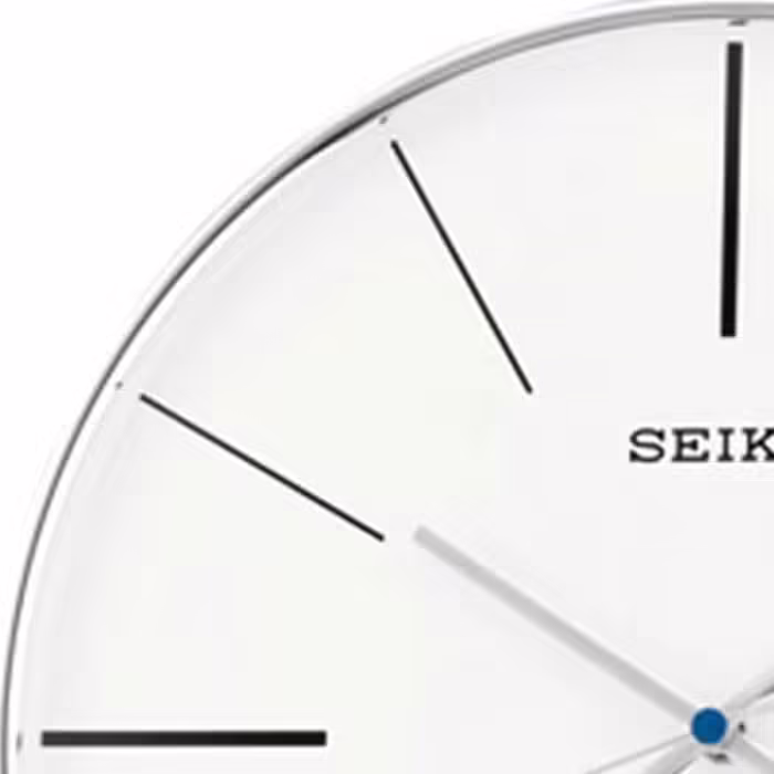 Seiko Wall Clock Silver Plastic Sweeping Second Hand QXA634A