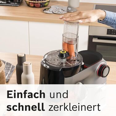 Bosch Kitchen Machine Series 8 MUM9D33S11, 5.5 L Stainless Steel Bowl, Planetary Mixing System, Professional Dough Hook, Beater, Silicone Whisk, 7 Work Stages, Continuous Slicer, 3 Discs, 1600 W, Silver