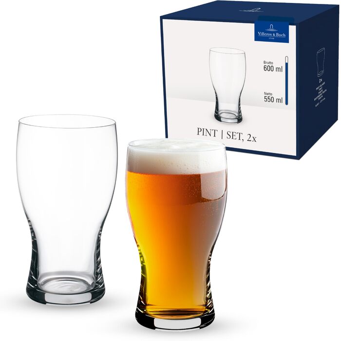 Villeroy & Boch Purismo Пивні Келихи 2 шт, 650 мл, Кришталь, Прозорі