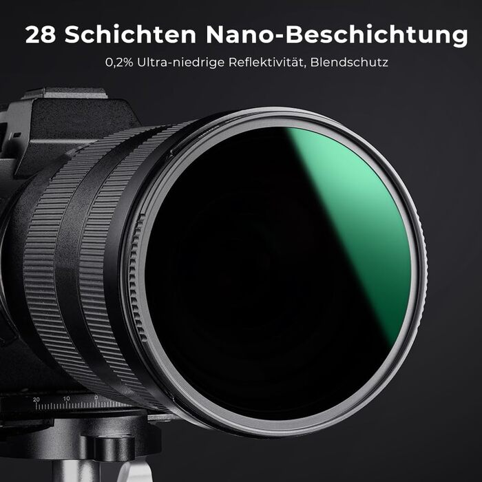Фільтр ND1000 K&F Concept Nano-X 67mm - Графільтр, нейтральний, 10 ступенів затемнення