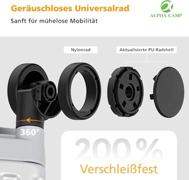 Чемодан ALPHA CAMP XL з алюмінієвим каркасом та полікарбонатною жорсткою оболонкою, TSA-замок, 40x36x77 см, 93 л, срібний