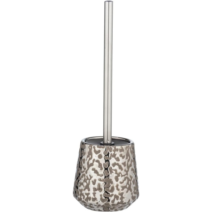 Набір для ванної кімнати WENKO Burgos з кераміки, сіро-коричневий/платиновий, з тримачем для щітки