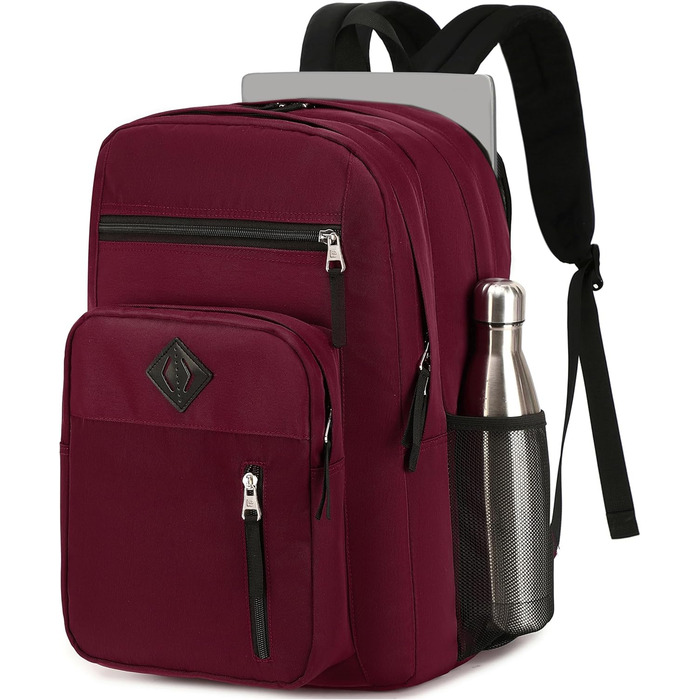 Рюкзак для ноутбука 15.6 дюймів (39,6 см), антикрадійний, для подорожей, роботи, навчання (червоний)