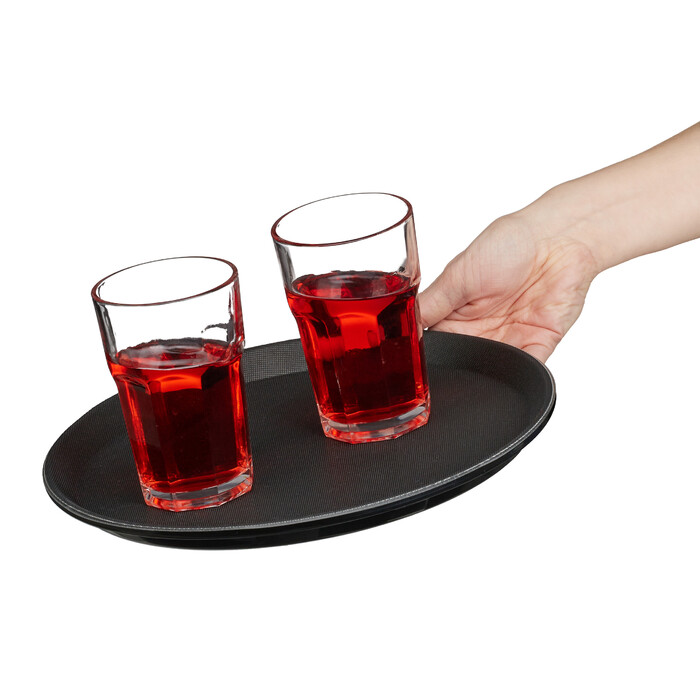 Relaxdays Round Serving Tray, 5-Piece Set, 28 cm