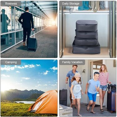 Органайзер для валізи OSDUE, набір 9 шт: Packing Cubes, водонепроникні сумки для одягу, сумки-органайзери для валізи, косметичка, кишеня для USB-кабелів (Бежевий)