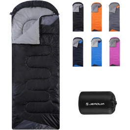 Adult Lightweight Waterproof Sleeping Bag - Cold Weather Camping & Hiking Bag for Men & Women - Includes Compression Bag