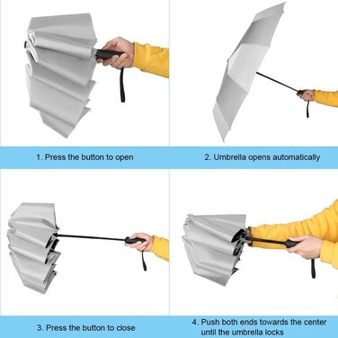 Візон парасолька автоматична, 8 спиць, тефлонове покриття, зелений (8 спиць - сірий)