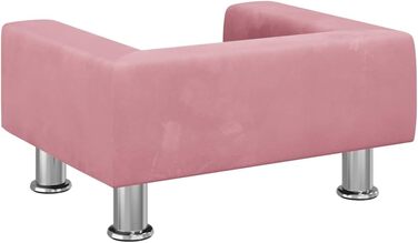 Крісло-ліжко для собак, м'яке ліжко для тварин, диванчик для маленьких собак та котів, рожевий, 50 x 40 x 26.5 см