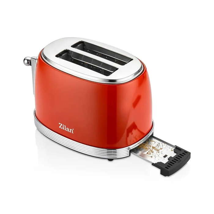 Тостер Zilan RETRO BREAD TOASTER, червоний, 850 Вт