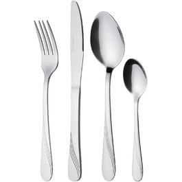 GRÄWE Cutlery Set for 6 People, Stainless Steel, Table Cutlery Set 24-Piece, Nickel-Free, Rust-Proof, Hand-Polished, Dishwasher-Safe - Stralsund Series