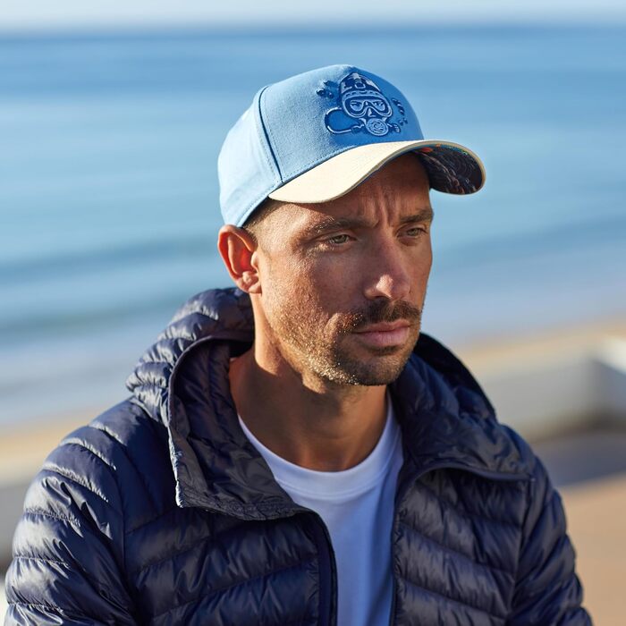 Кепки Snapback Cadency® для чоловіків та жінок, унікальні, з індивідуальними дизайнами, бейсболки з прямим козирком, регульовані, теплі зимові, темно-зелені (Diver - Base - Blau)