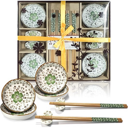 Набір для суші на 4 особи, 12 шт., кераміка, набір для сервірування, керамічні соусники, дизайн 