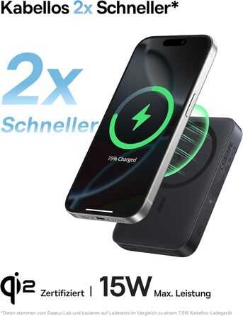 Power Bank Baseus EnerFill MagSafe 10000mAh, 22.5W USB-C, 15W Wireless, для iPhone 17/16/15/14/13/12, сірий