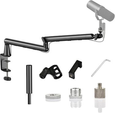 Кріплення для мікрофона з низьким профілем та каналами для кабелів – для Blue Yeti, Snowball iCE, HyperX QuadCast, Elgato Wave та інших