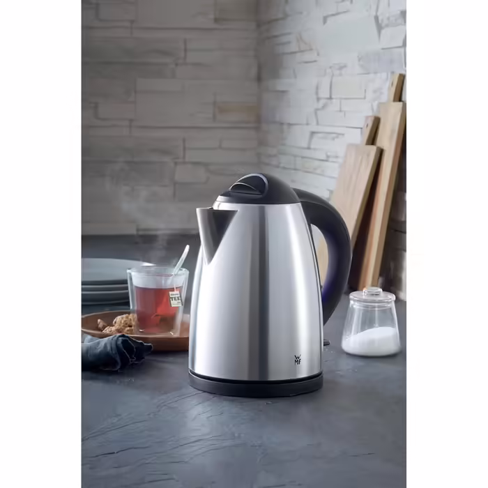 WMF Good Water Kettle Stainless Steel 1.7L, Electric Kettle with Scale Filter, 2400 W, Illuminated Water Level Indicator, Brushed Stainless Steel