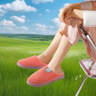 Теплі домашні тапочки, зимові тапочки для дому з антиковзкою підошвою, 40/41 EU, червоні