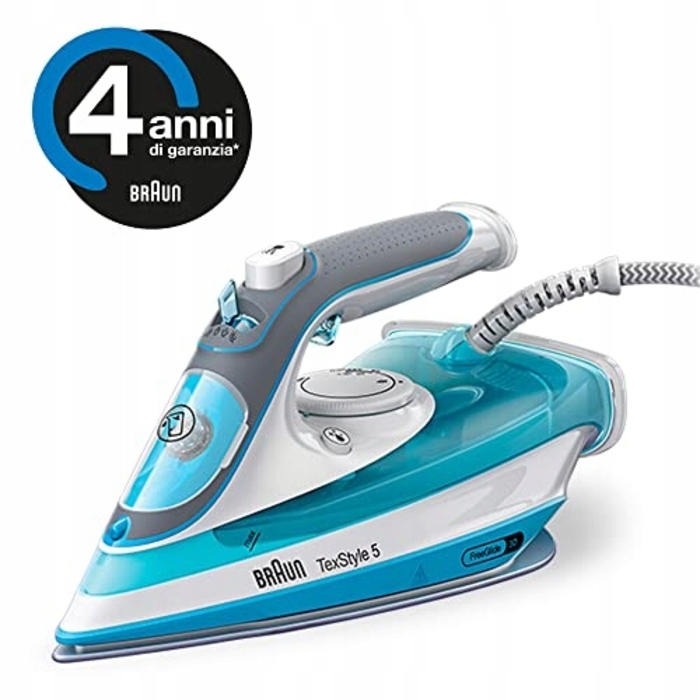 Парова праска BRAUN TexStyle 5 2600W Freeglide 3D, синя