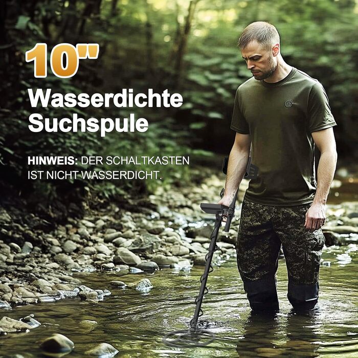 Металодетектор OMMO для дорослих: професійний набір, 6 режимів, вологостійкий, IP68, світло-помаранчевий