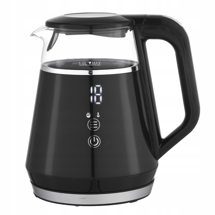 Електричний чайник Kamille KM1712, 1100 Вт, 1 л, чорний