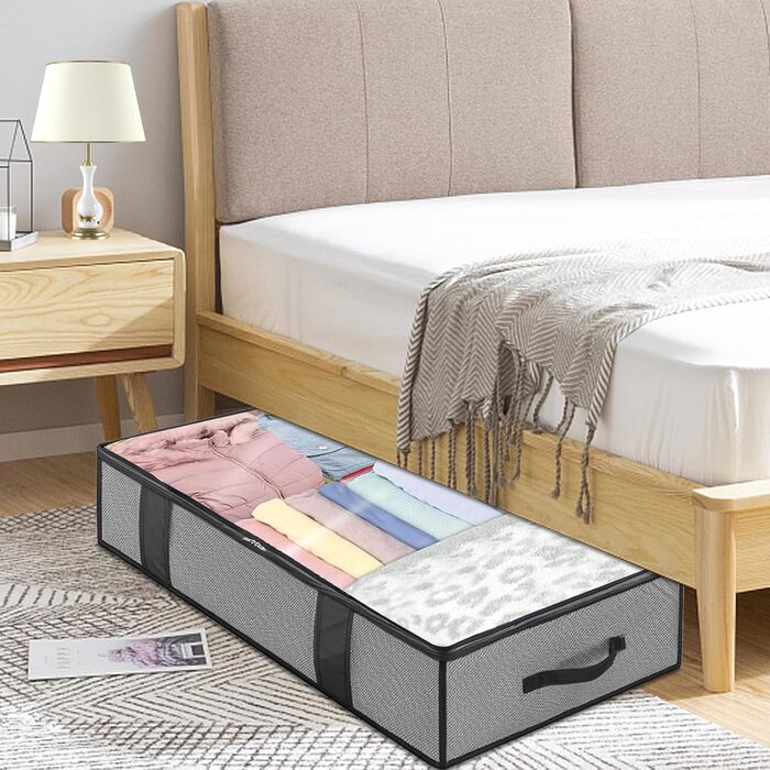 Коробки для зберігання під ліжком 90л (2 шт) - органайзери для постільних речей, одягу, ковдр