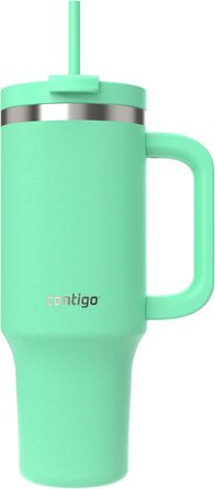 Contigo Streeterville Thermos Flask 1200 ml with Handle and Straw | Insulated Stainless Steel Thermos Drink Bottle with Lid | Keeps Cold for 29 Hours | Travel Mug | Thermos Mug | BPA-free (Reef)
