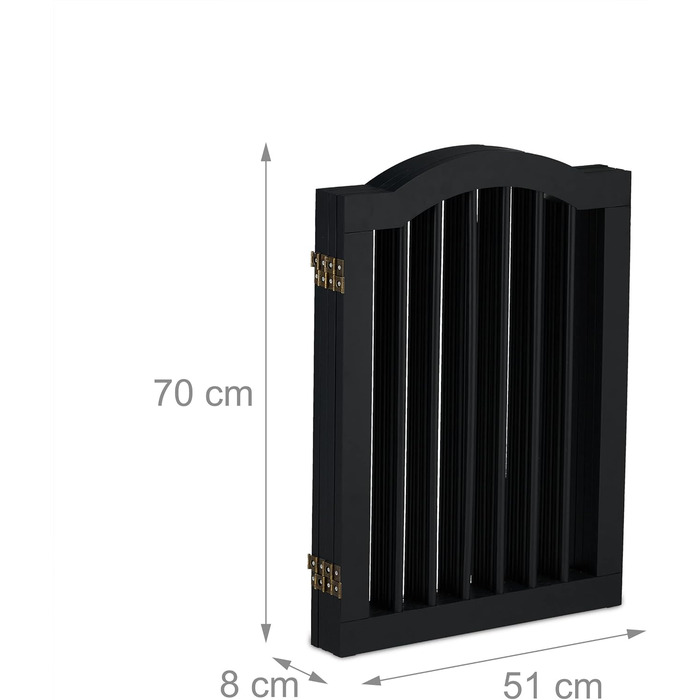 Захисне ворота Relaxdays, розкладне, 70 x 205,5 см, 2 ніжки, для собак та котів, чорний