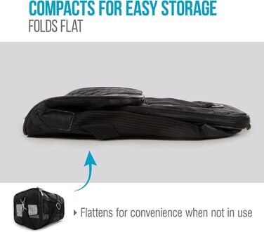 Транспортна переноска для тварин Sherpa Original Deluxe, розмір M (48x30x29 см), чорна, схвалена авіаперевізниками