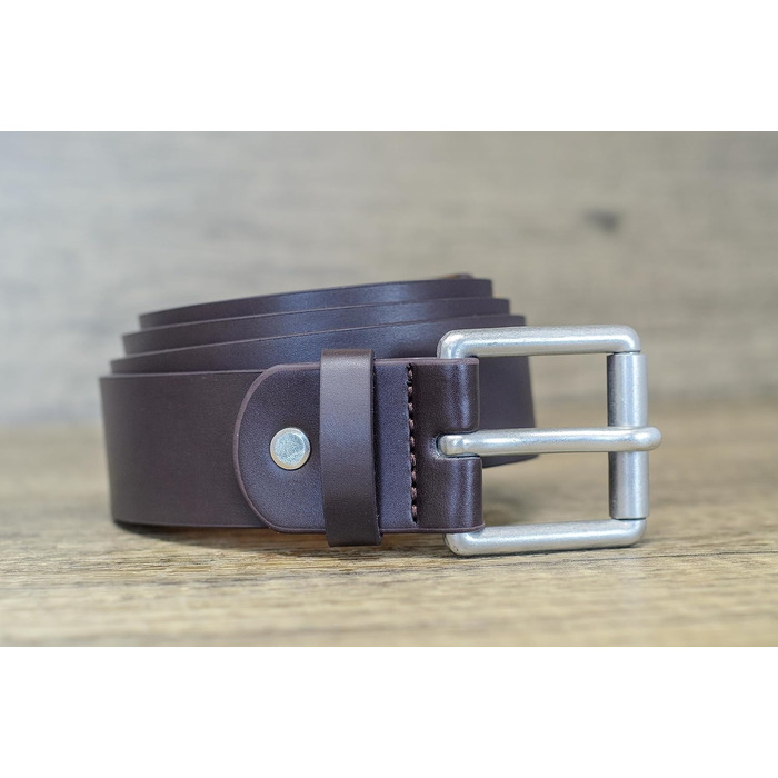 Чоловічий шкіряний ремінь Ossi 38 мм, 130 см (загальна довжина 145 см) - Колір: Коричневий