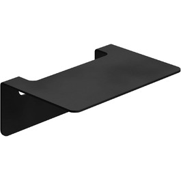 WEISSENSTEIN Badablage without Drilling - Stainless Steel Shelf for the Bathroom - 14 x 9.5 x 5 cm (14 cm, Black)