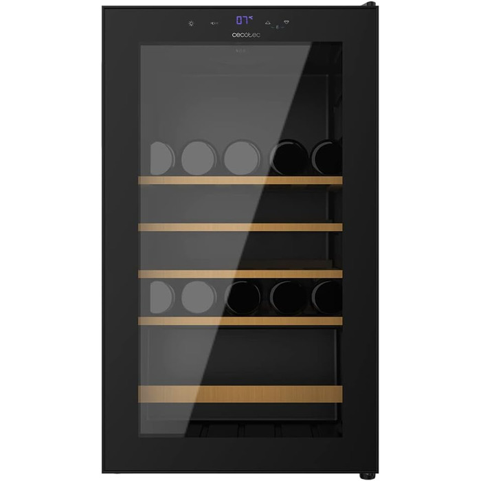 Cecotec Bolero GrandSommelier 36000 Wine Cooler - 95 Liter, Compressor, Touch Control, LED, Black - 36 Bottles