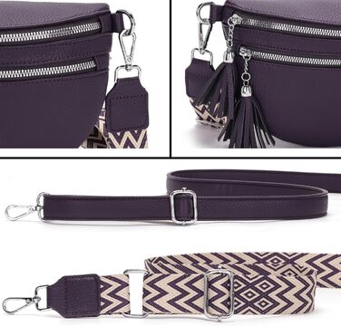 Сумка на пояс жіноча бежева, кросбоді, середнього розміру з відділенням для карт та 2 ремінцями - Lila