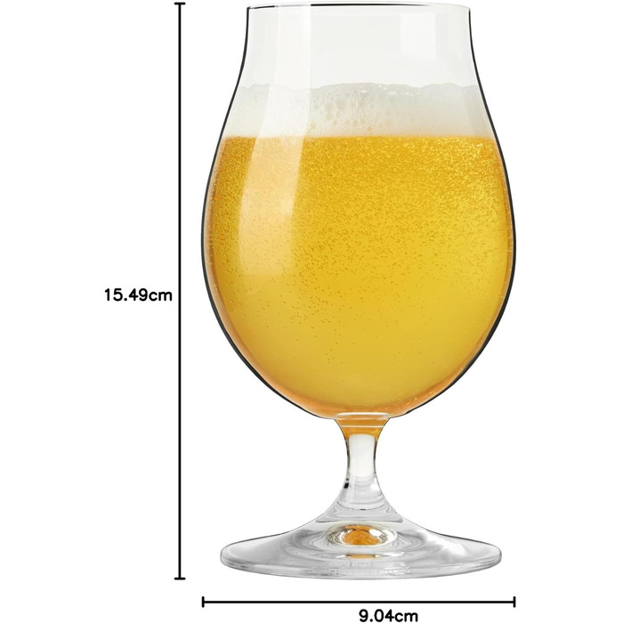 Пивні келихи Spiegelau Beer Classics 475 мл, 4 шт, кришталеве скло, бірутульпани, для пива, можна мити в посудомийній машині
