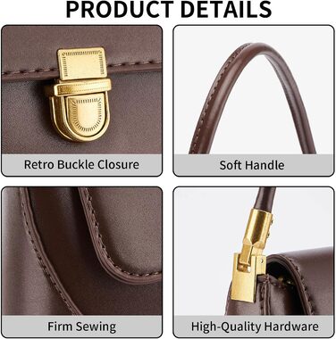 Жіноча сумка-клатч вінтажний стиль, коричнева екошкіра з пряжкою – ретро сумочка через плече