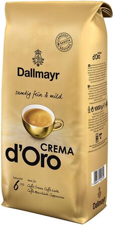 Кава в зернах Dallmayr Crema D'Oro Medium Roast, карамельний смак, 1 кг