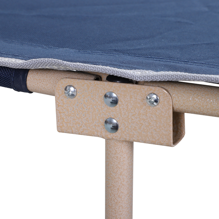 Outsunny Folding Camp Bed with Storage Bag, Steel & Oxford Fabric, Blue, 190x68x52cm | Aosom