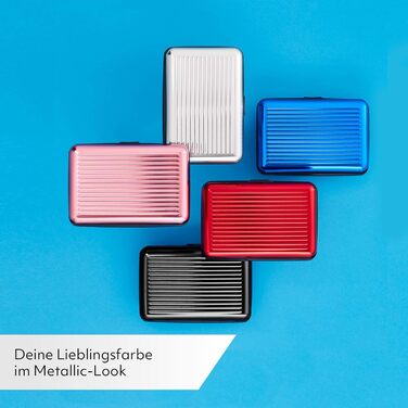 VALLET® Елегантне шкіряне картхолдер з RFID захистом (Алюміній, Рожевий)