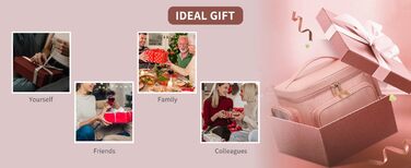 Косметичка велика для подорожей, жіноча косметичка з відділенням для пензлів, портативна органайзер для макіяжу (рожева)