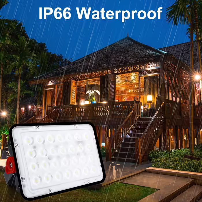 LED Floodlights Outdoor 400W, 2 Pack 40000LM LED Outdoor Floodlights 6500K Cool White LED Spotlight IP66 Waterproof Construction Floodlight LED Floodlight for Garden, Garage, Sports Field, Yard, Hallway (50W*2)